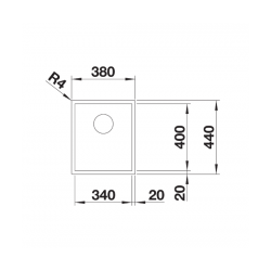 Zlewozmywak Blanco ZEROX 340-IF STAL DURINOX Z KOR. INFINO, BEZ KORKA AUT. 523 096